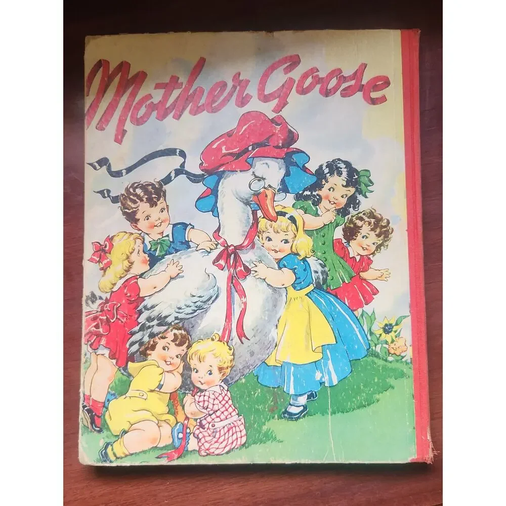Vintage 1941 Mother Goose Book Saalfield Ethel Hays Illustrated